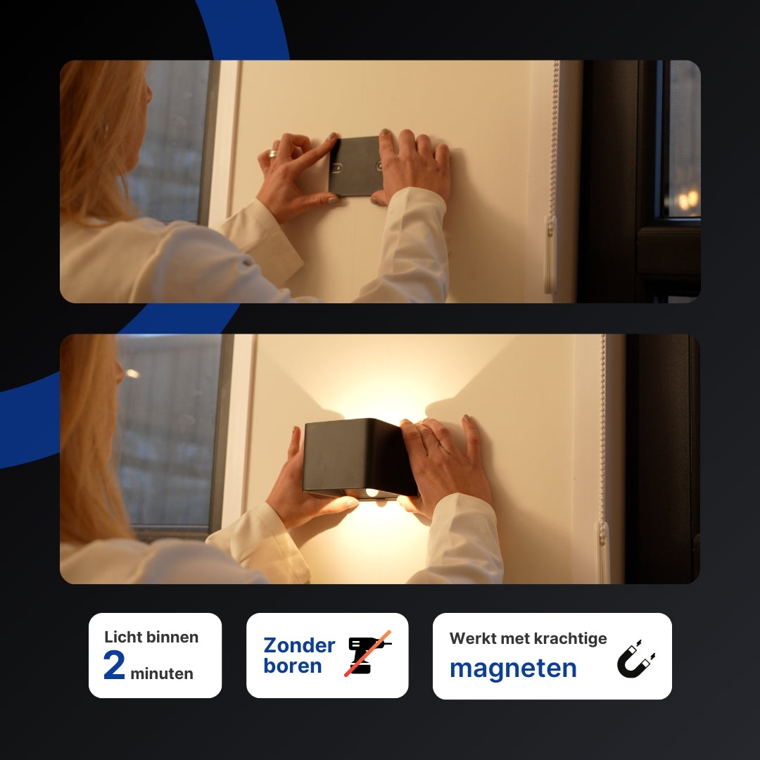 LED cube wall lamp | Rechargeable