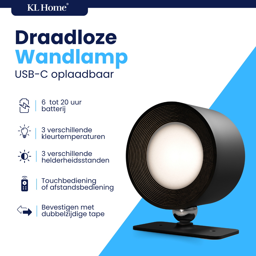 <tc>360 ° Wiederaufladbare Wandlampe</tc>
