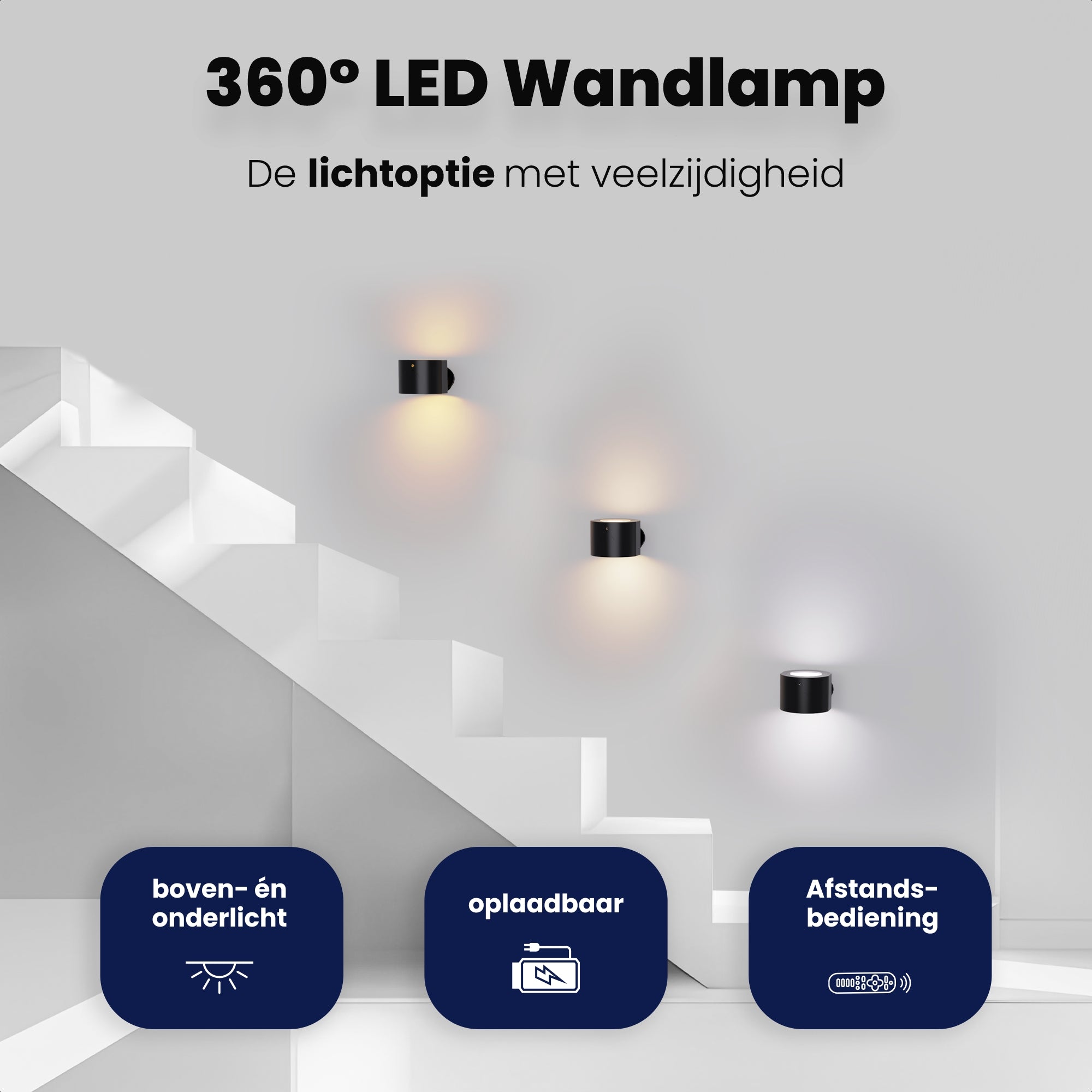 <tc>360 ° wiederaufladbare Wandlampe V2</tc>