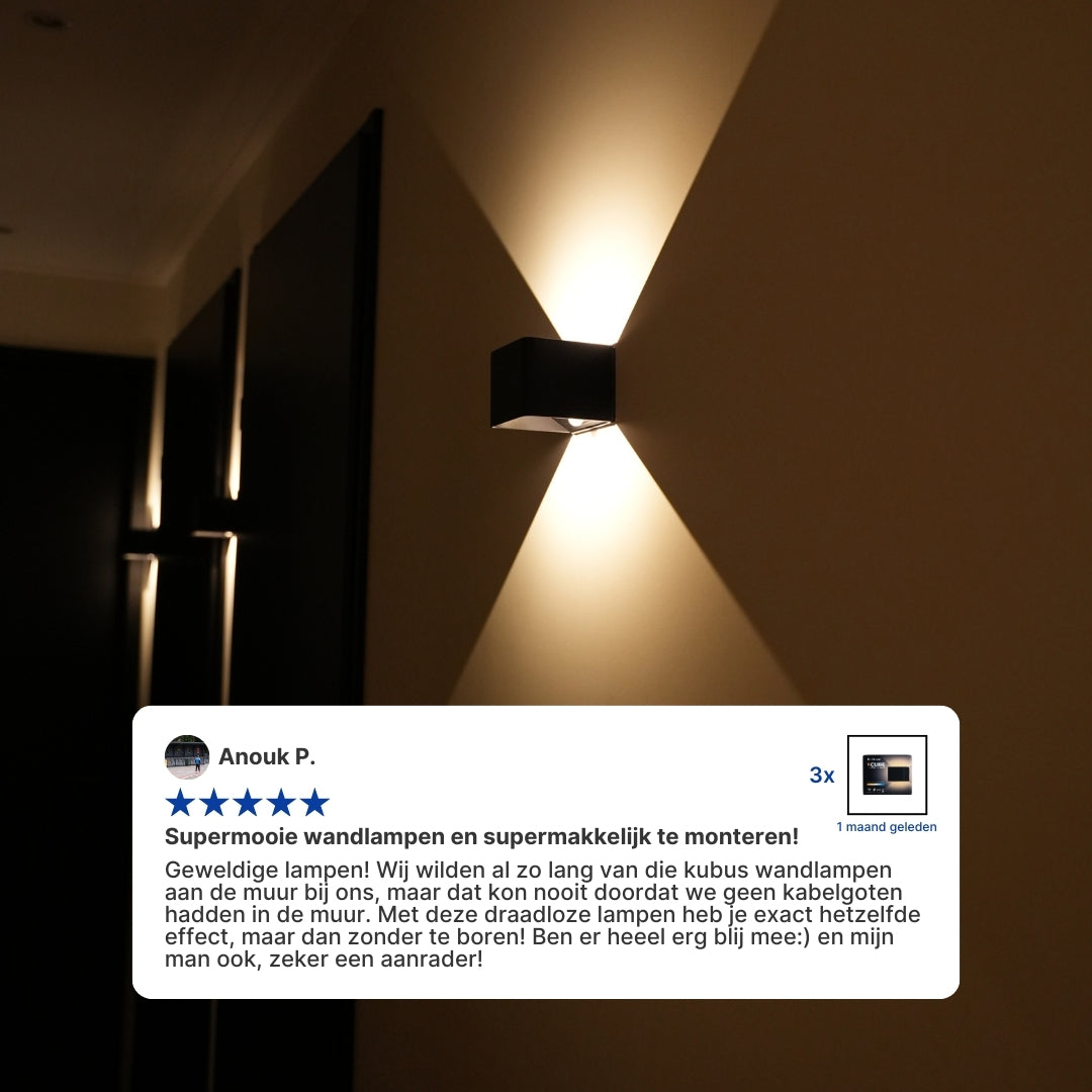 LED cube wall lamp | Rechargeable