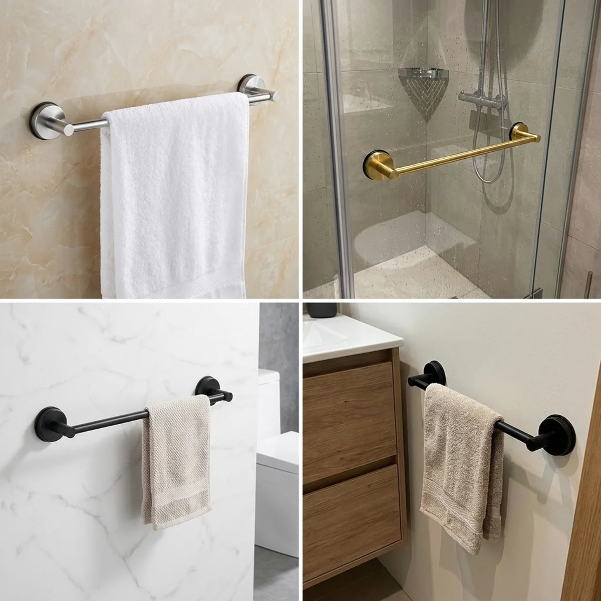 SUCTIONCUP TOWEL BAR | STAINLESS STEEL